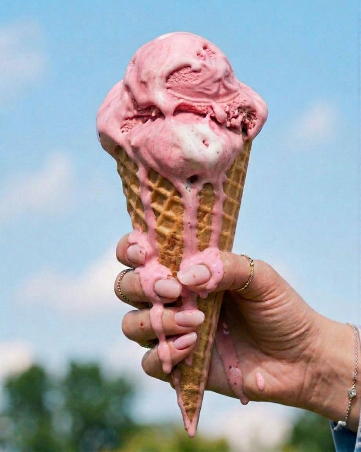 Strawberry Crush Ice Cream Cotton Kurta