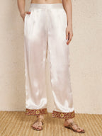 Ivory PST Kurta Set with Satin Pants