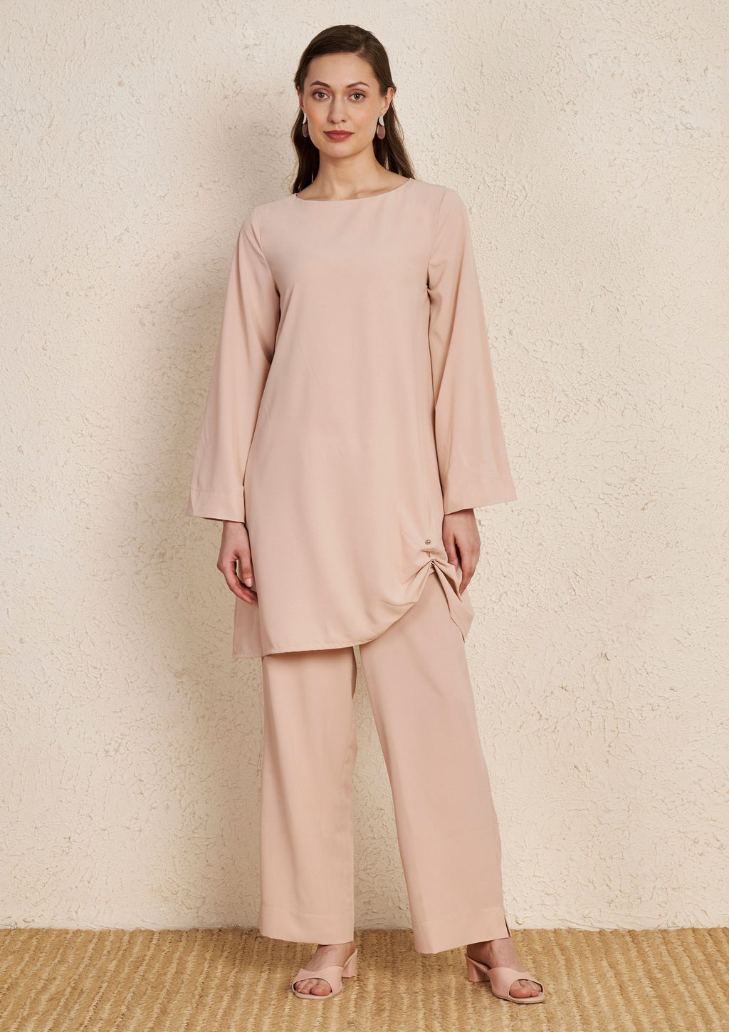 Pastel Peach Kurta Set