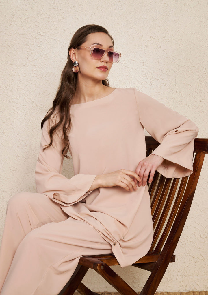 Pastel Peach Kurta Set