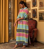 Raass Urban Checks Handwoven Cotton Kurta with Pant Set