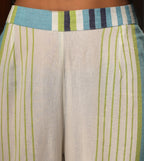 Raass Striped Flawless Handwoven Cotton Kurta with Pant Set
