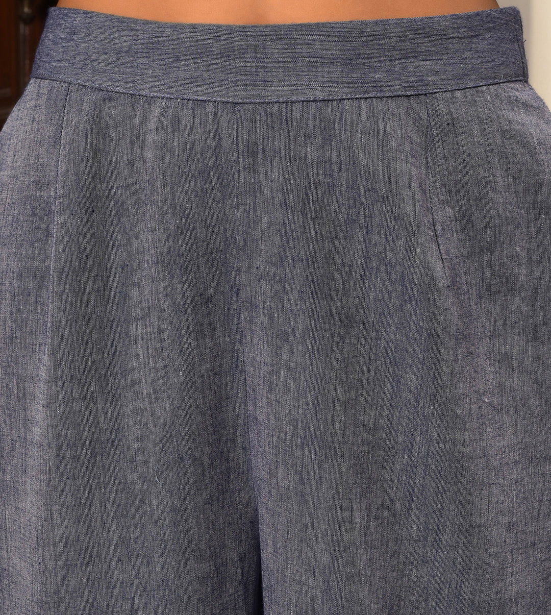 Raass Indigo Blue Embroidered Handwoven Cotton Kurta with Pant Set