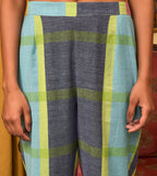 Raass Urban Checks Handwoven Cotton Kurta with Pant Set