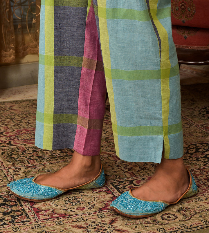 Raass Ivory Charming Handwoven Cotton Kurta with Pant Set