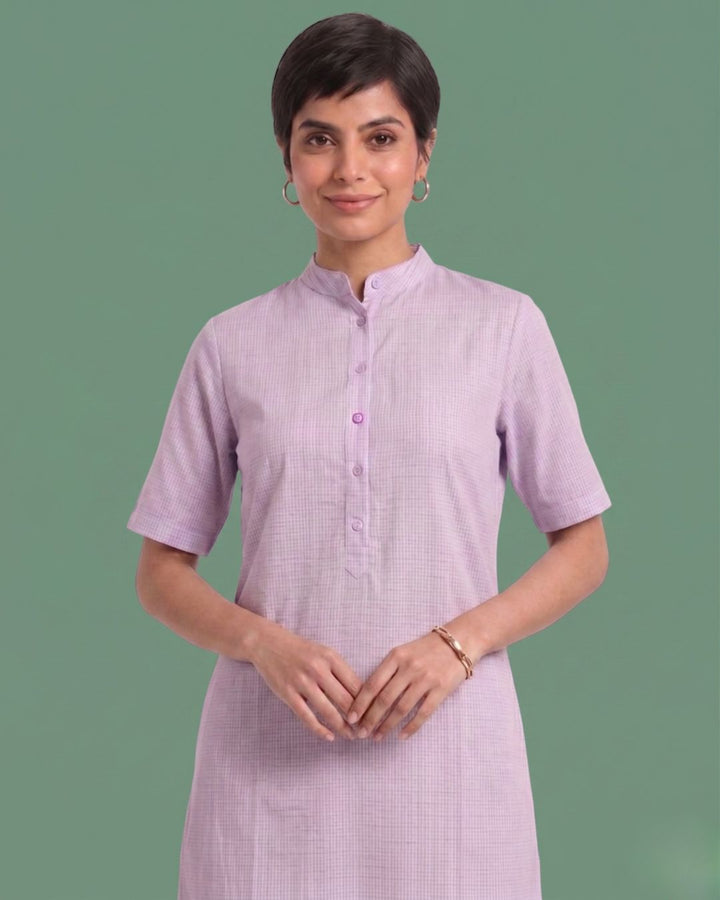 Black Currant Ice Cream Cotton Kurta
