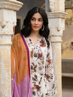 Floral Pakistani Style Georgette Kurta Set