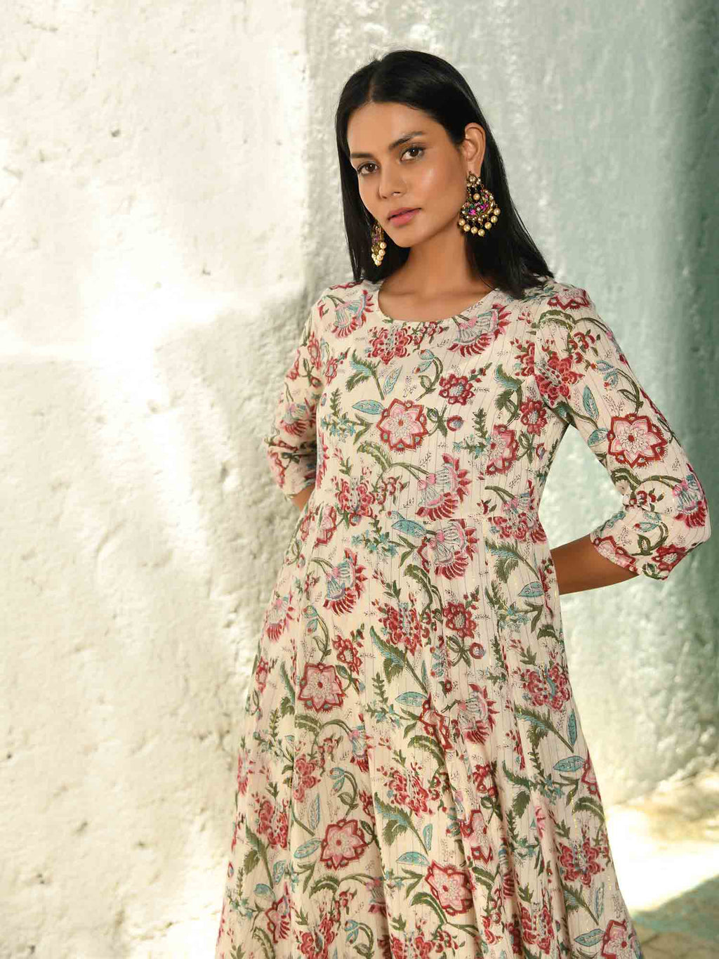 Flower Power Kurta Pant & Dupatta set