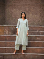 Drool on the Cool cotton kurta pant & dupatta set