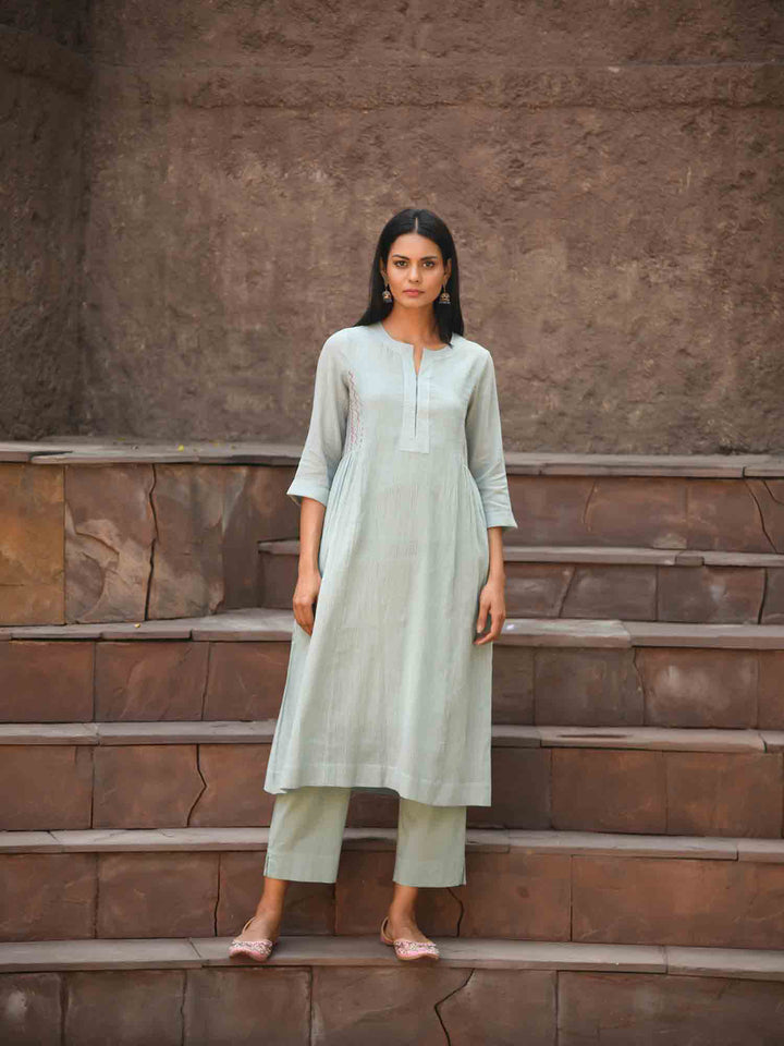 Drool on the Cool cotton kurta pant & dupatta set