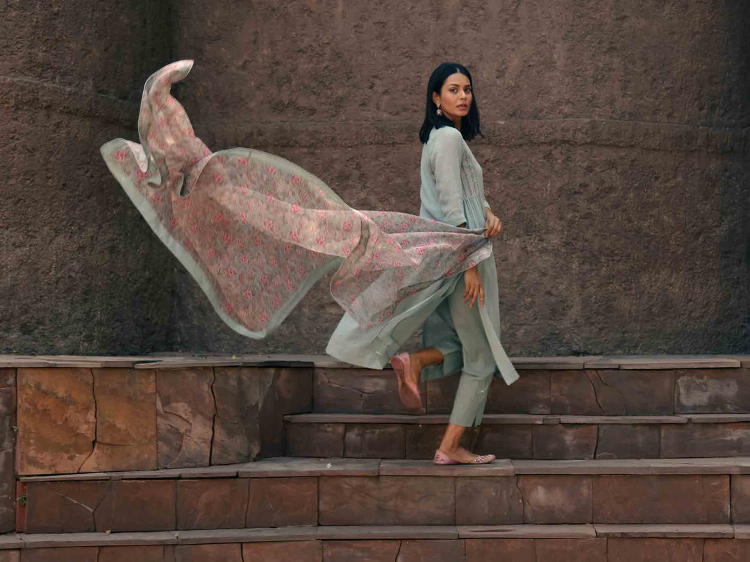 Drool on the Cool cotton kurta pant & dupatta set