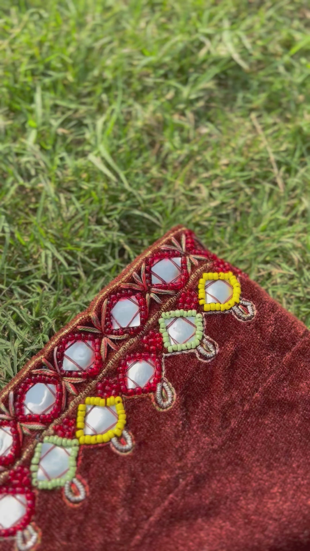 Toasted Velvet Embroidered Kurta & Pant Set