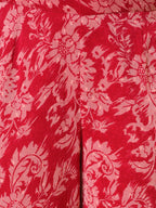 Raspberry & Wine Printed Kurta, Pant & Dupatta Set