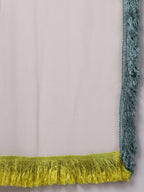 Off White Printed Chanderi Kurta And Pant With Dupatta & Camisole