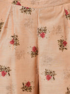 Printed Chanderi Kurta Pant Set