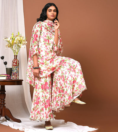 Peace & Joy be upon Kurta Sharara & Dupatta Set