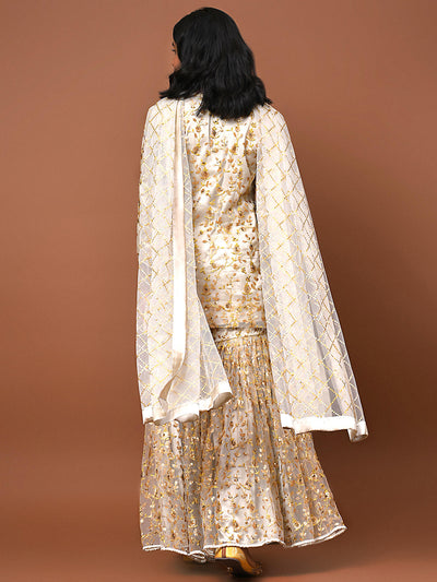 Ivory & Gold Sharara set