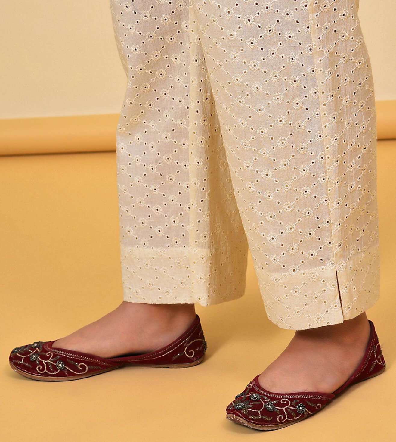 Shine in this Hakoba wine Kurta Pant Set