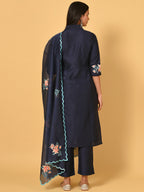 Let’s Toast Art Silk Kurta, Pant & Dupatta Set