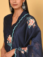 Let’s Toast Art Silk Kurta, Pant & Dupatta Set