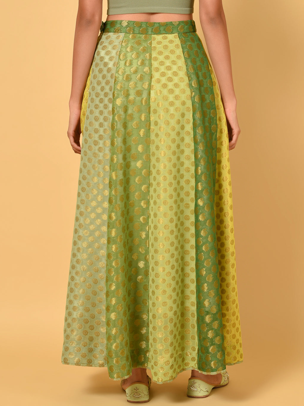 Jacquard Panelled Skirt