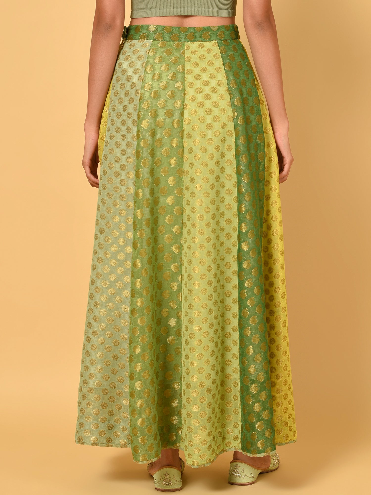 Jacquard Panelled Skirt