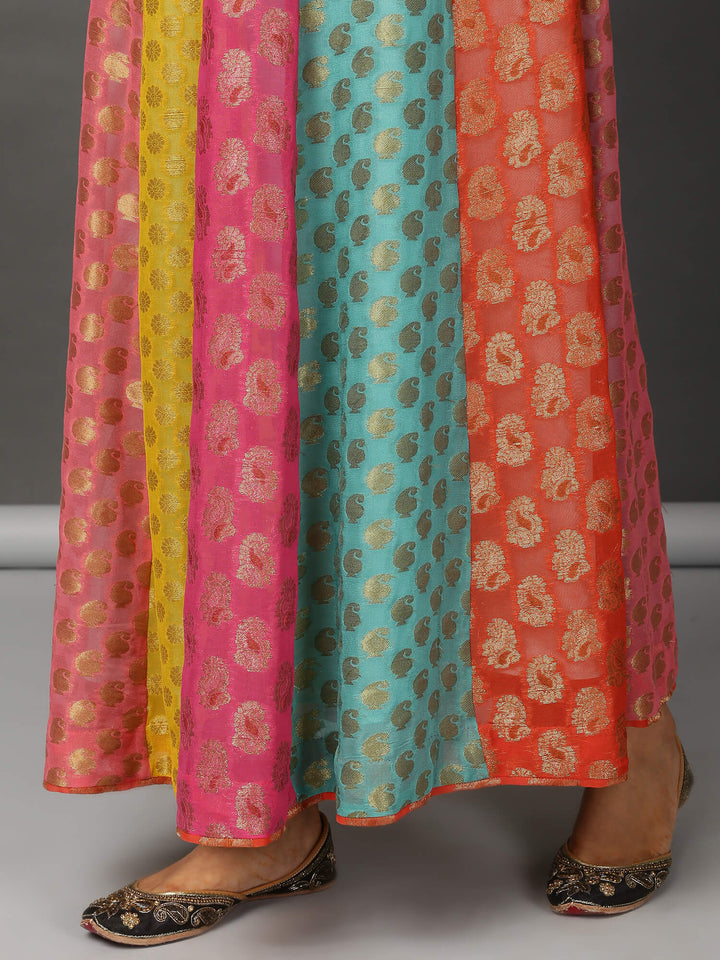 Jacquard Panelled Skirt