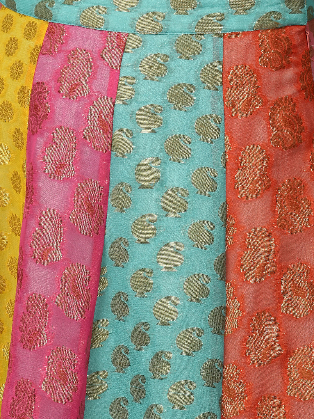 Jacquard Panelled Skirt