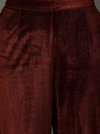 Toasted Velvet Embroidered Kurta & Pant Set