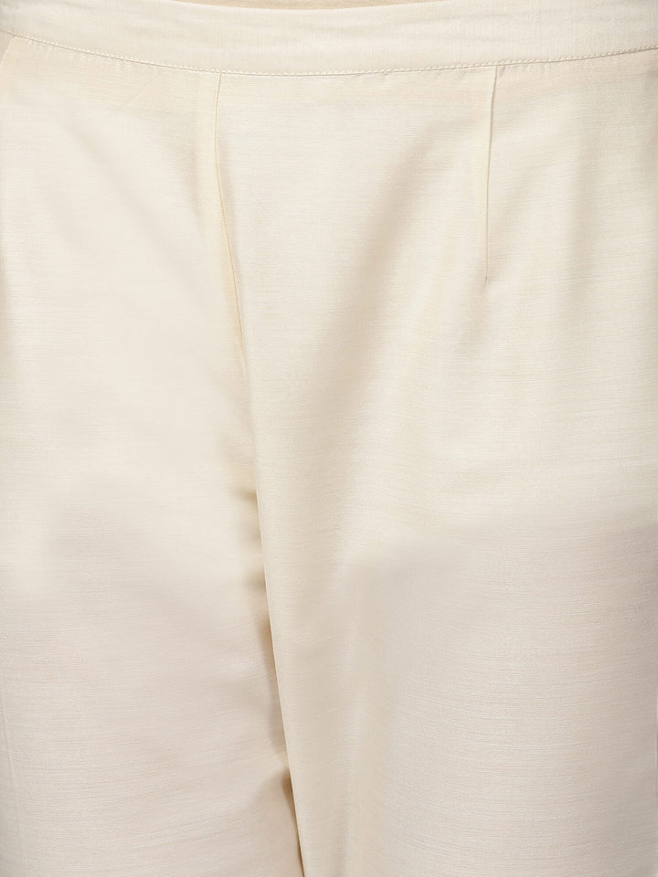 Art Silk Straight Kurta, Pants & Dupatta Set