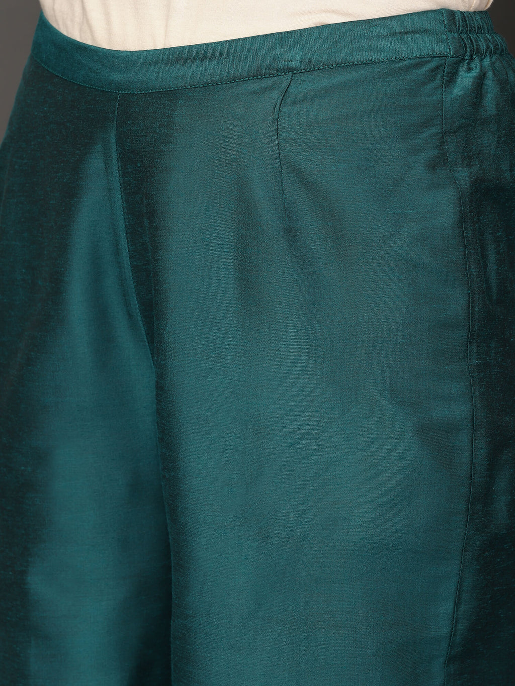 Art Silk Straight Kurta, Pants & Dupatta Set