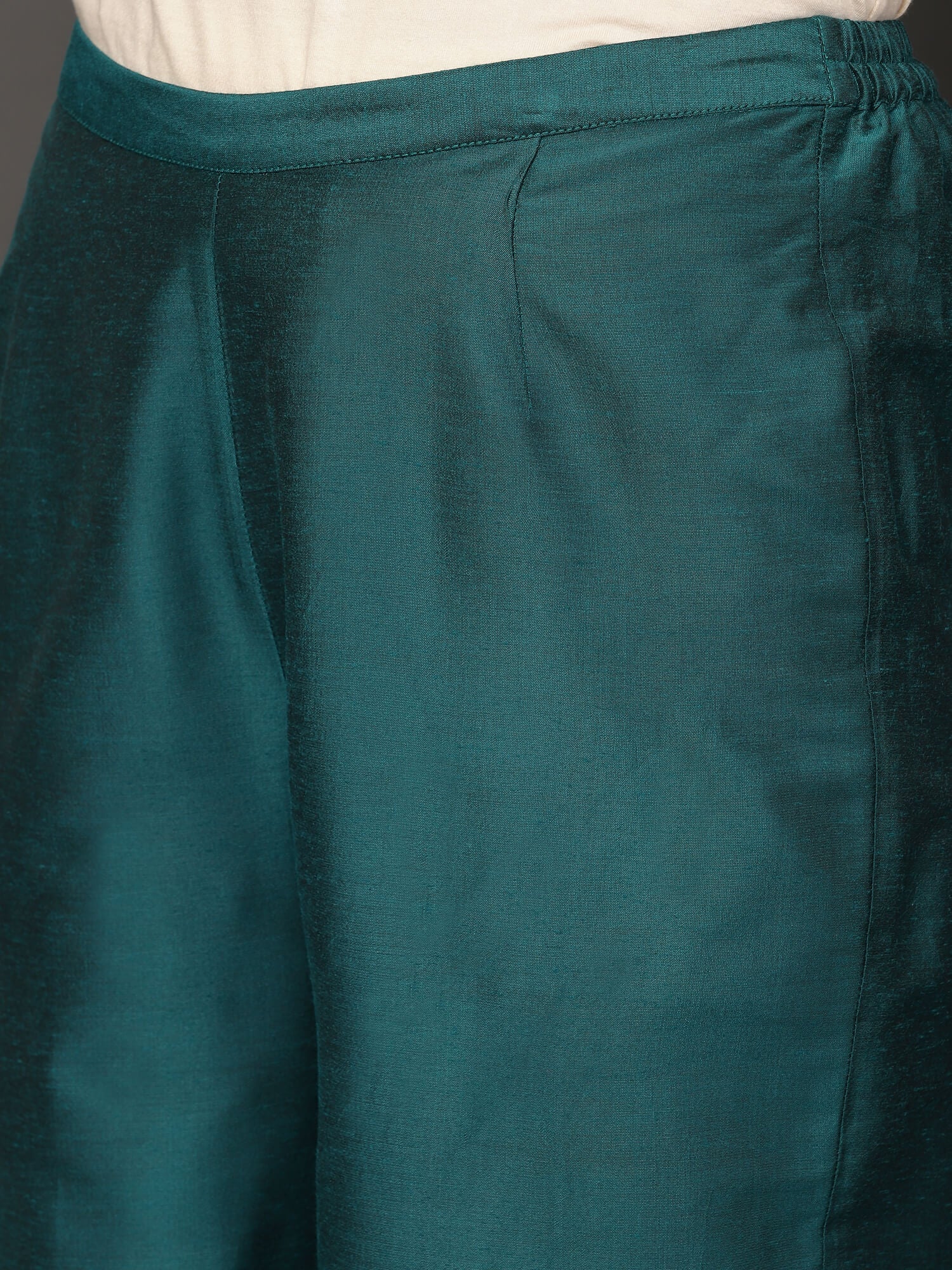 Art Silk Straight Kurta, Pants & Dupatta Set