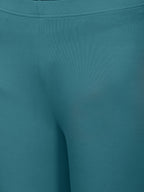 Teal Crinkled Kurta & Churidar Set