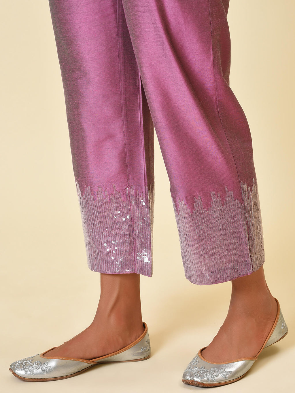 Purple Kaftan Kurta & Pant Set