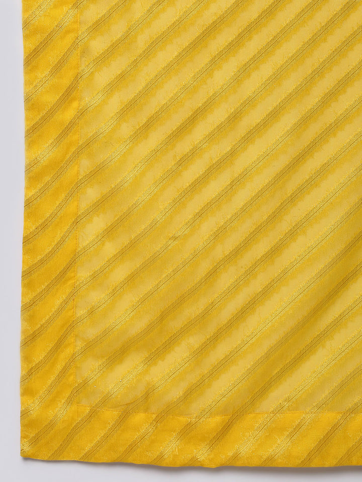 Art Silk Straight Kurta, Pants & Dupatta Set