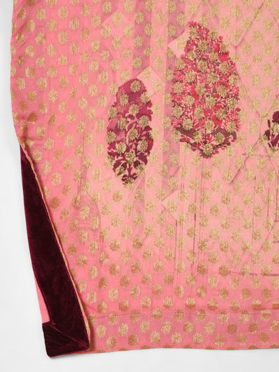 Undaunting Jamun velvet Kurta Pant Dupatta set