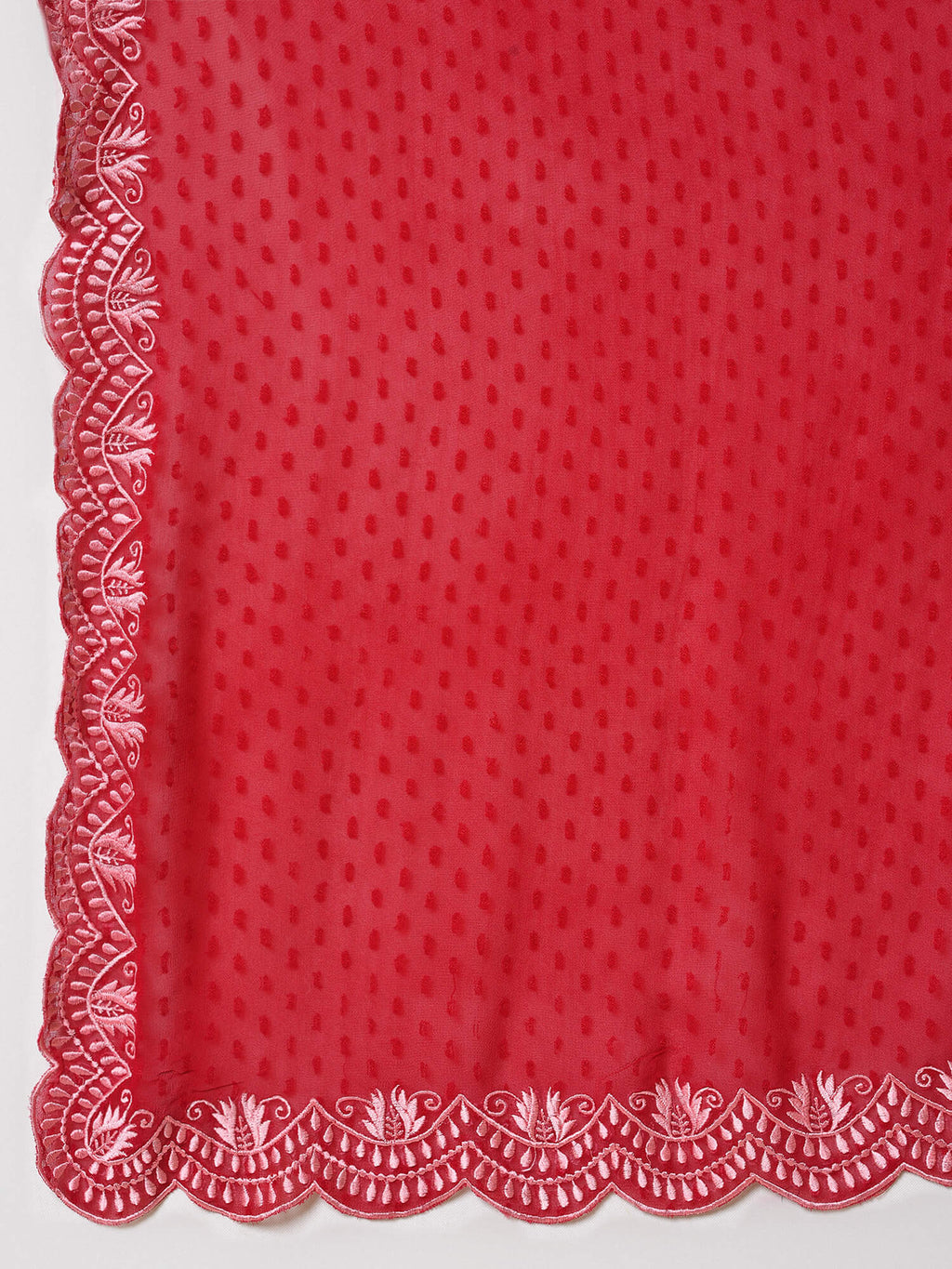 Raspberry & Wine Printed Kurta, Pant & Dupatta Set