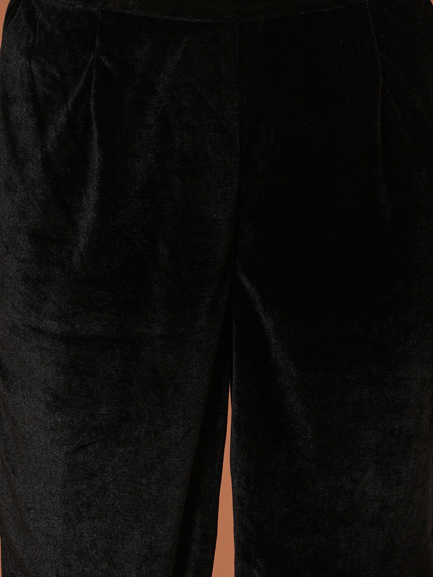 Toasted Velvet Embroidered Kurta & Pant Set