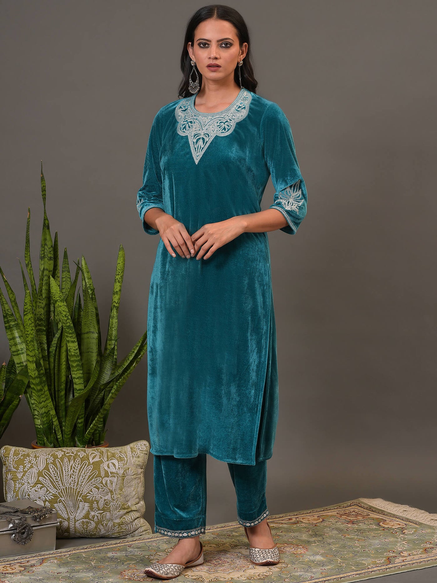 Ocean Blue Firan and Pant