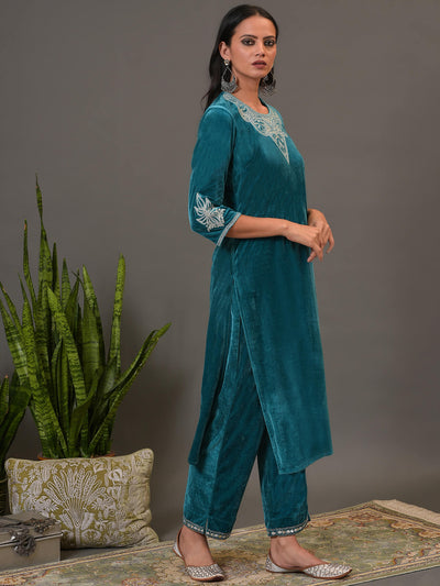 Ocean Blue Firan and Pant