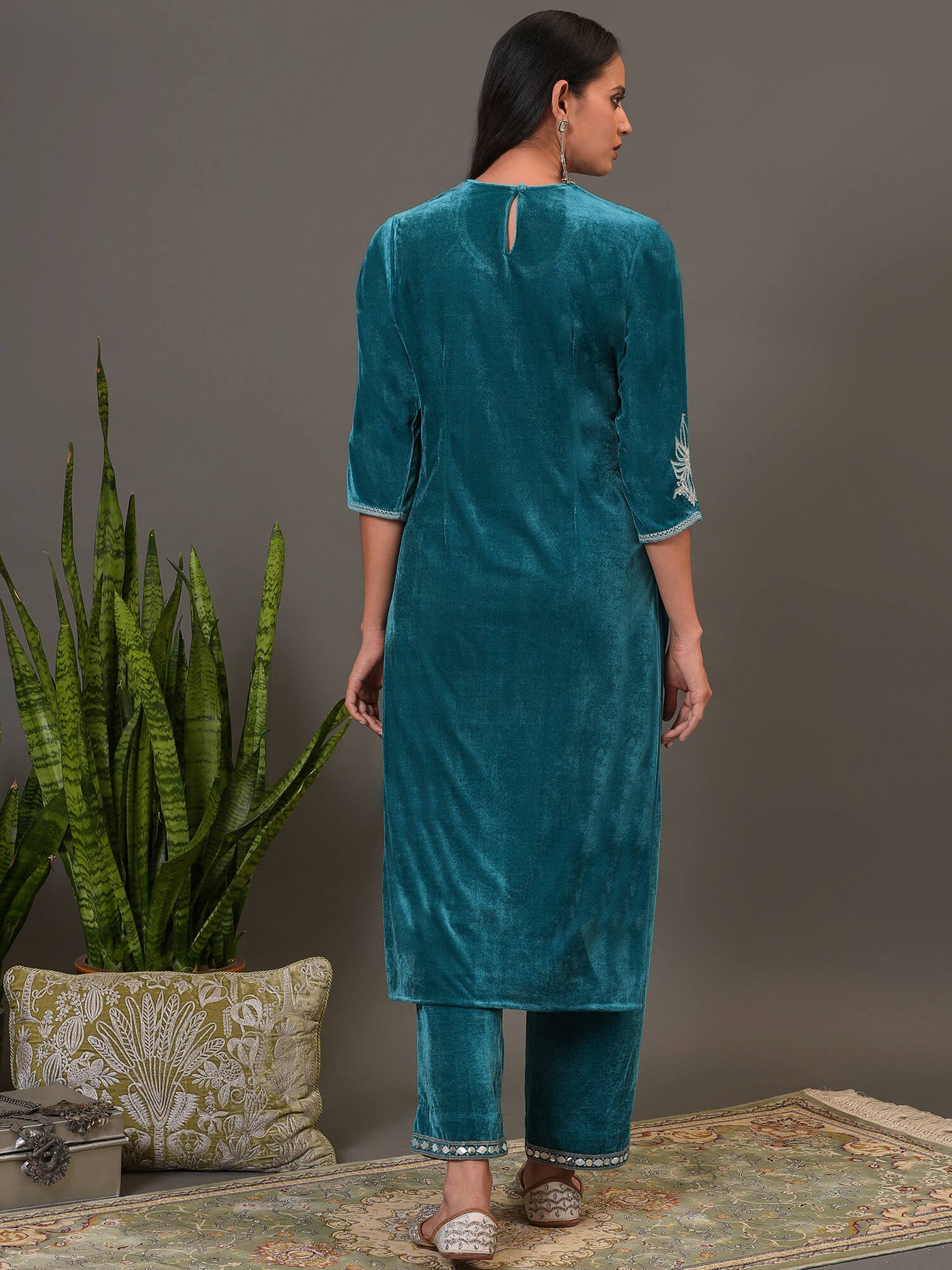 Ocean Blue Firan and Pant